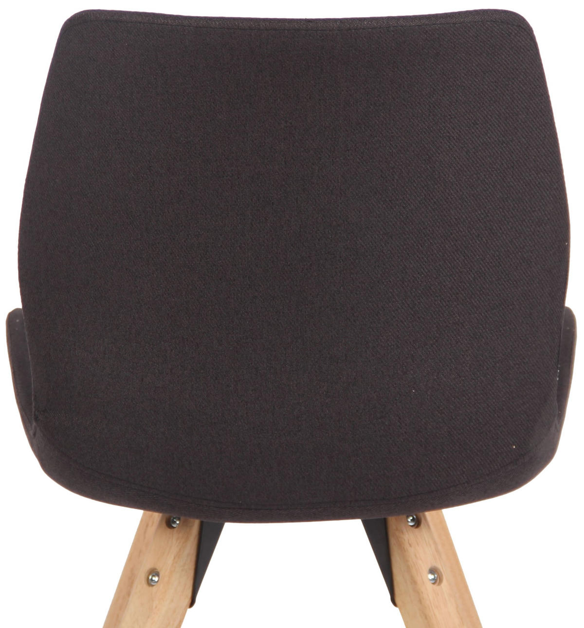 STUHL Stoff schwarz - Eukalyptusholzfarben/Schwarz, Holz/Textil (49/87.5/58cm) - CLP