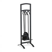 KAMINBESTECK - Schwarz, Metall (21/73/21cm) - Relaxdays
