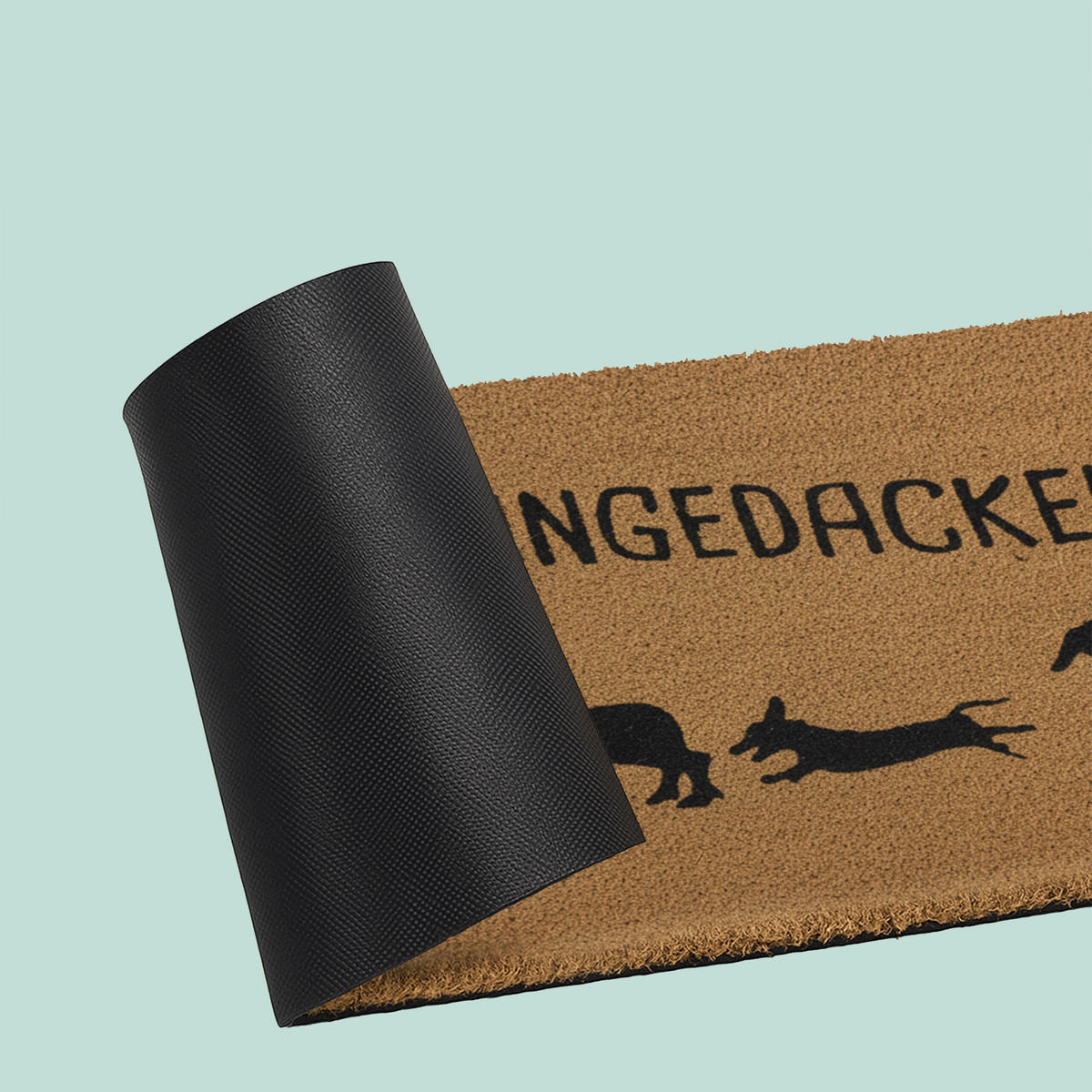 FUSSMATTE - Hellbraun, Kunststoff/Textil (80/50cm) - Relaxdays