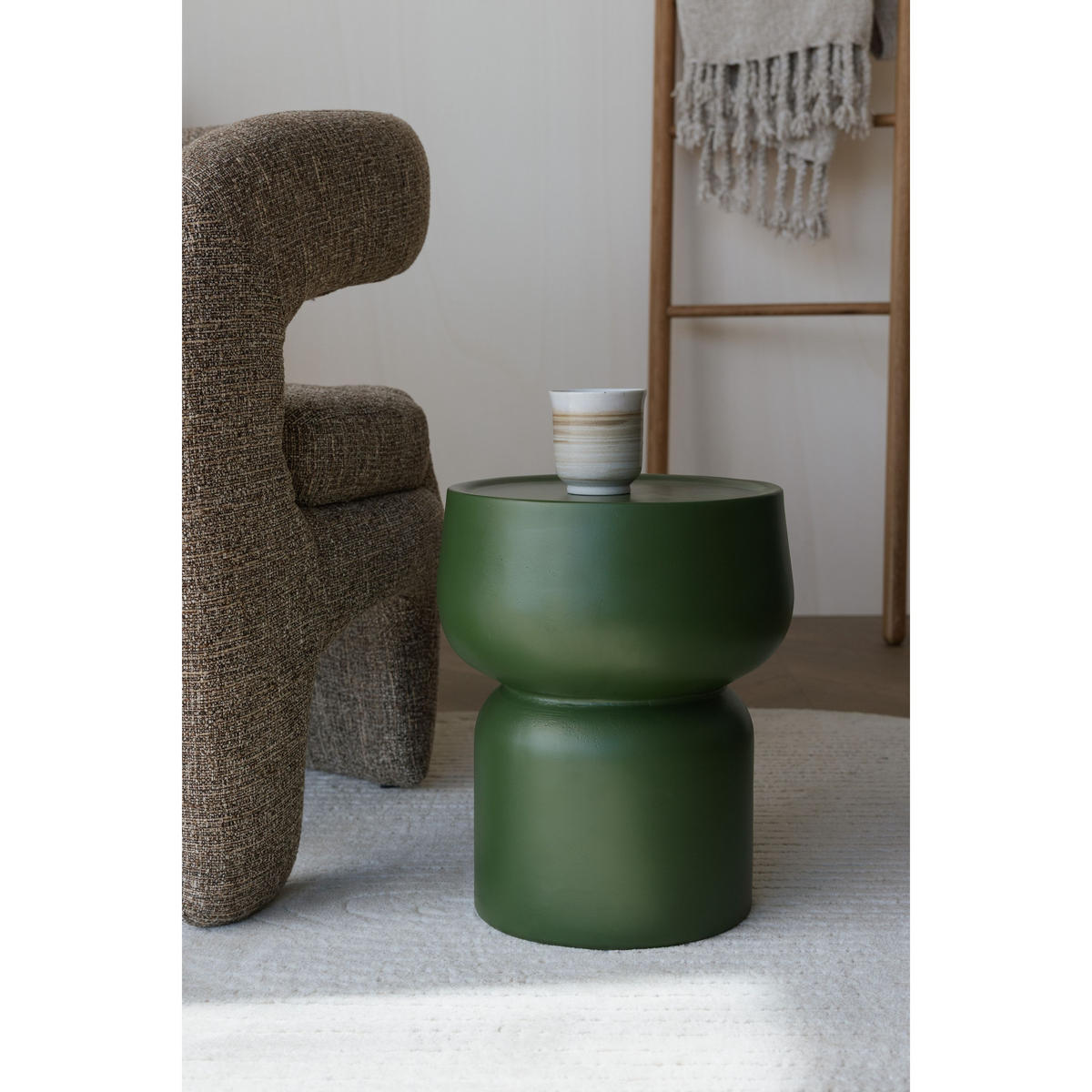 BEISTELLTISCH Eline Grün - Grün, Stein (30/30/36cm) - Housecraft Living
