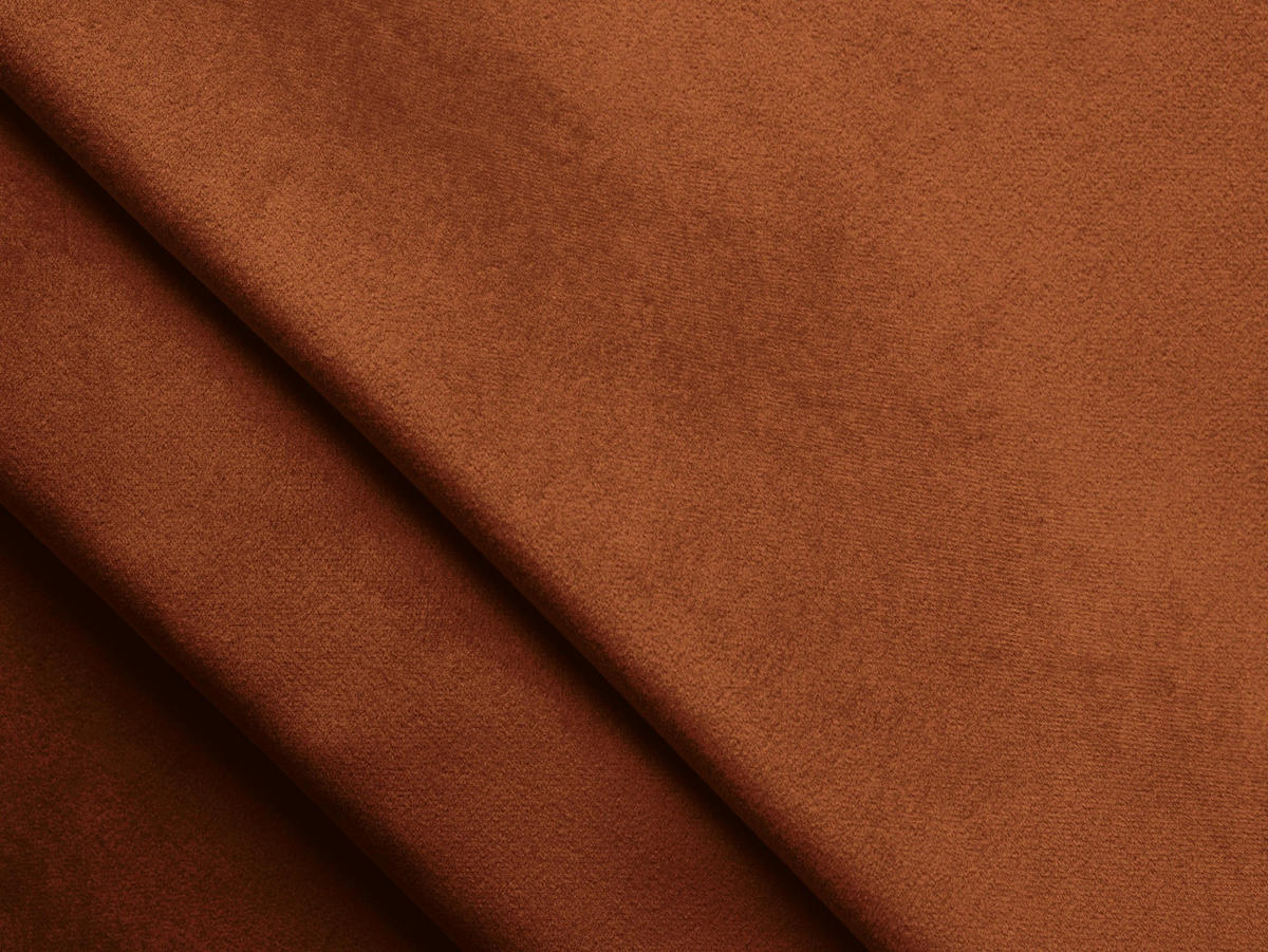 SESSEL Samt Stoff Orange - Terra cotta/Schwarz, Holzwerkstoff/Kunststoff (120/72/115cm) - Makamii