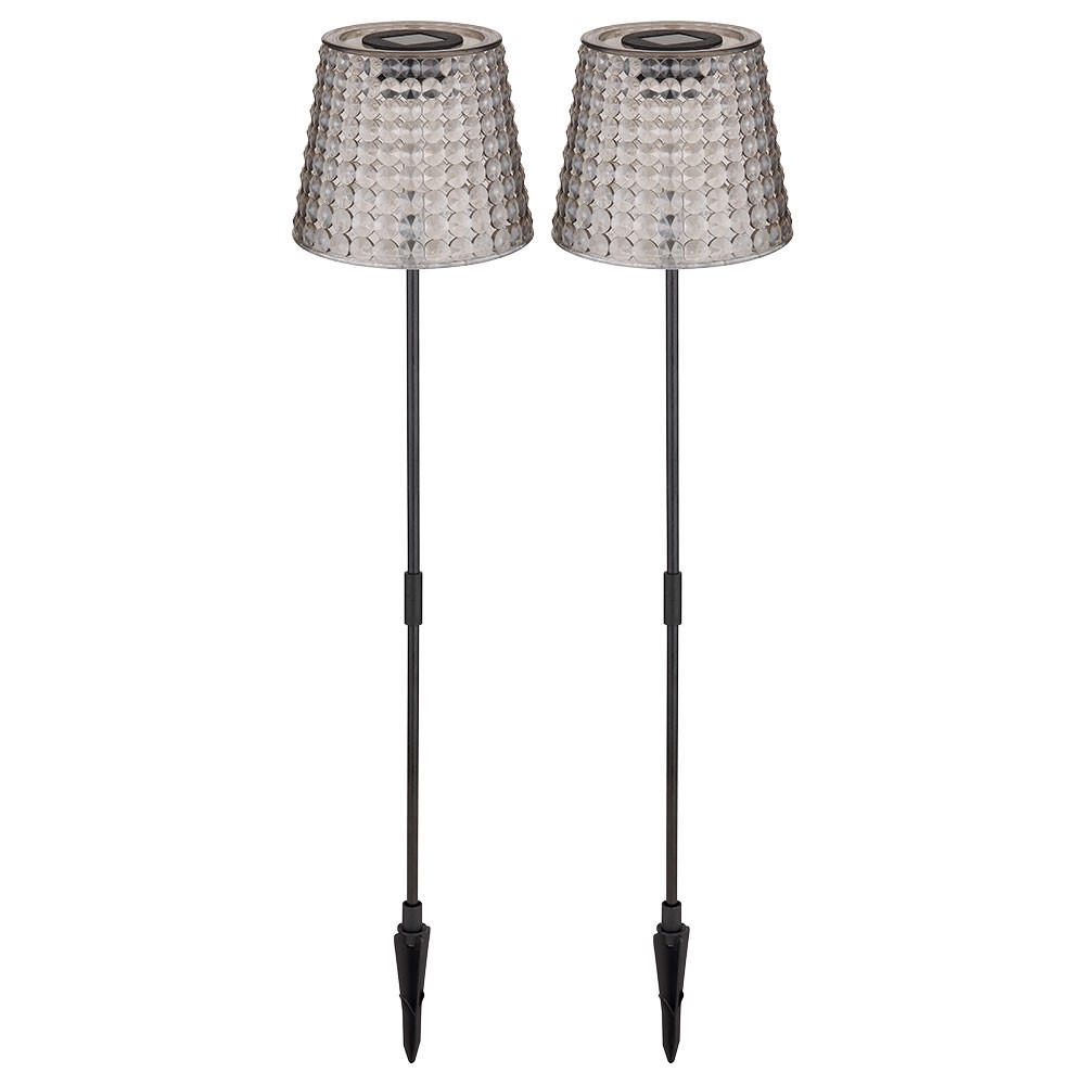 LED AUSSENLEUCHTE Kunststoff Grau 2er Set - Grau, Kunststoff (12.5/12.5/60cm) - Globo Lighting