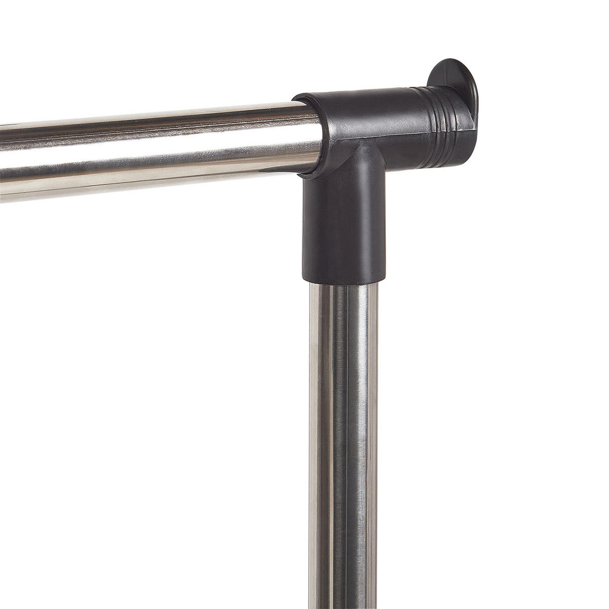 KLEIDERSTÄNDER Metall schwarz/silber 160 cm Gilmer - Silberfarben/Schwarz, Metall (75/160/42cm) - Beliani