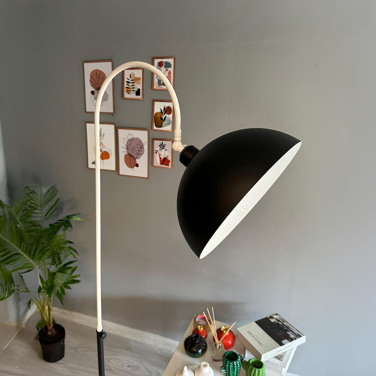 STEHLAMPE Gorkiede E27, verstellbarer Lampenschirm aus Metall - Multicolor, Metall (37/37/170cm) - Bamyum