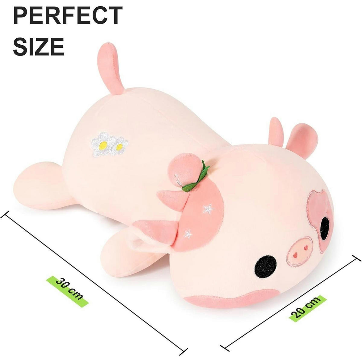 PLÜSCHTIER Kuh Hellrosa 30 cm - Rosa, Textil (20/30cm)