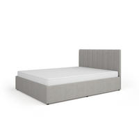 POLSTERBETT MONI 12 160/200 cm in Velours Grau - Grau, Holzwerkstoff/Textil (160/200cm) - Deine Möbel 24