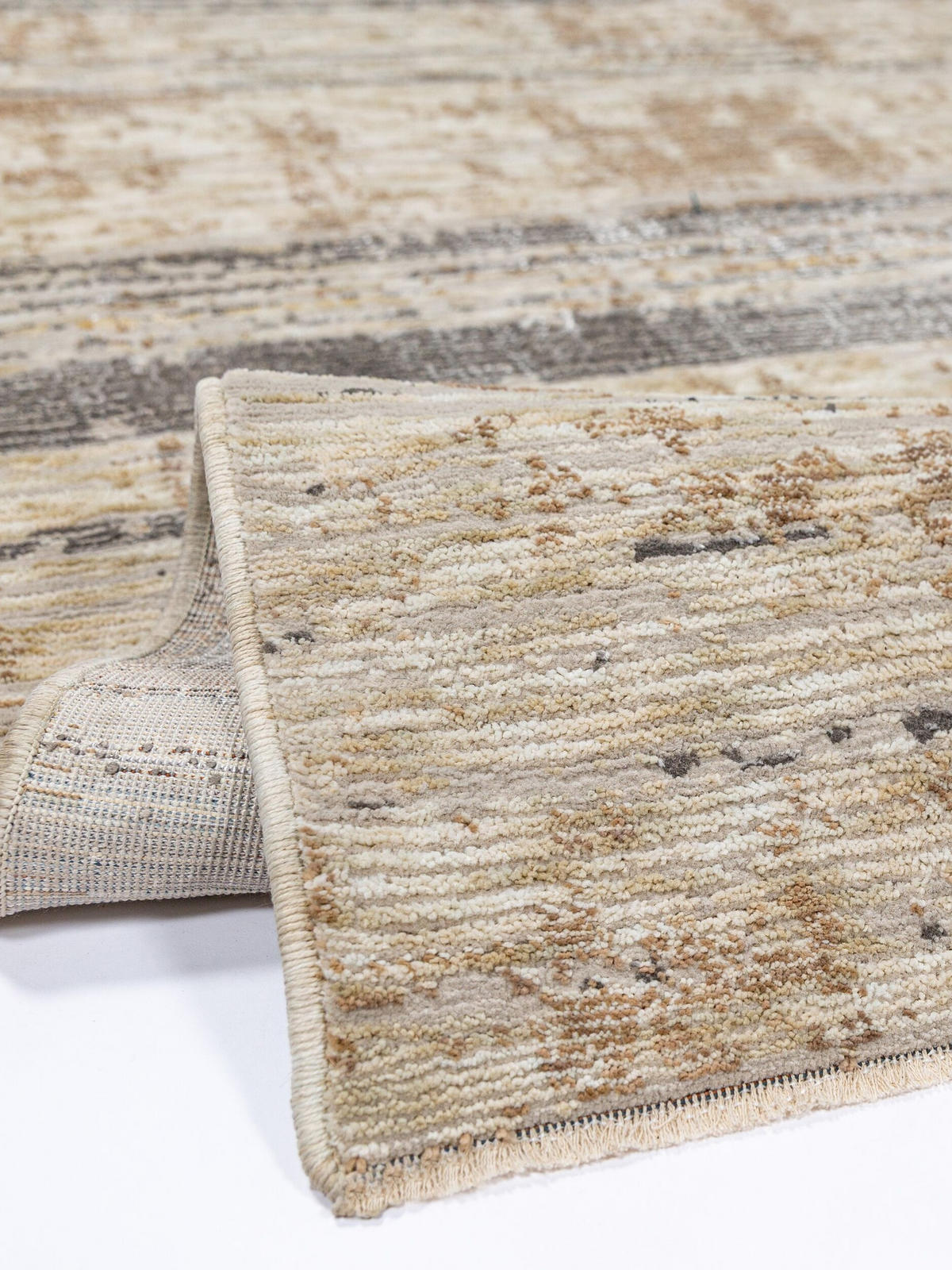 KURZFLORTEPPICH HORNER, Streifen, Natur, 160 x 230 cm - Beige, Textil (160/230cm) - KADIMA DESIGN