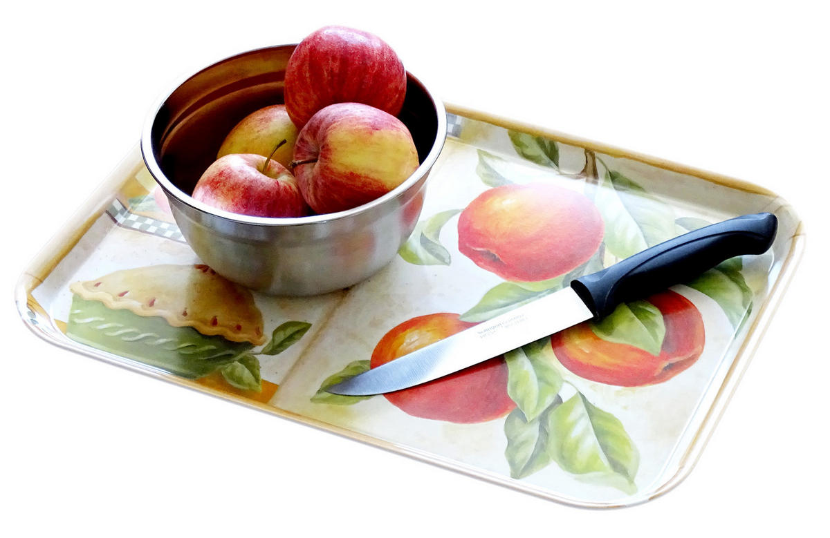 TABLETT Tango, rechteckige Melamin Serviertablett 38x26 cm - Rot, Kunststoff (26/2/38cm) - Lashuma