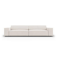 SOFA Jodie aus strukturiertem Stoff leichtes beige 4 Sitzplätze - Beige, Textil (102/70/244cm) - Micadoni