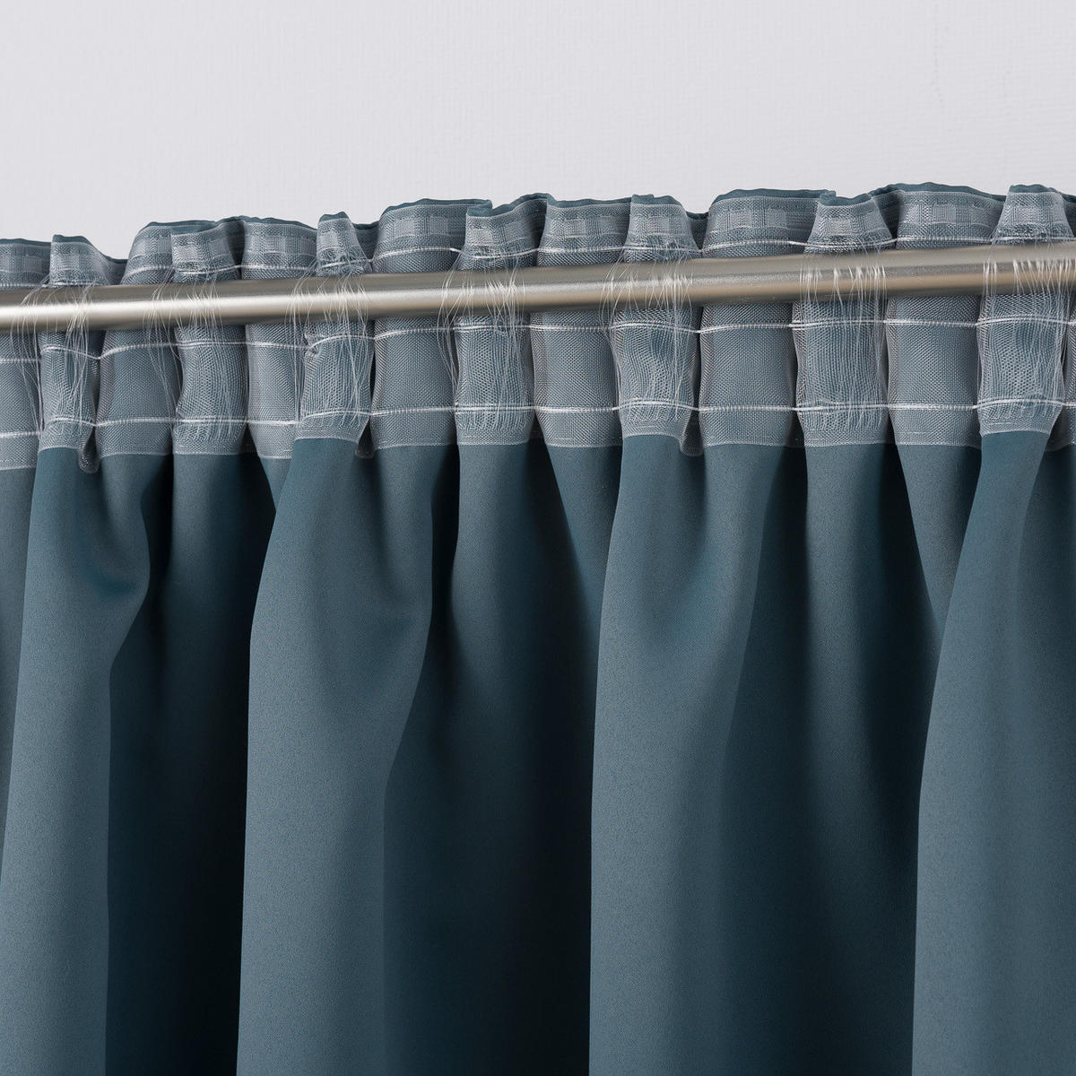 VERDUNKELUNGSVORHANG mit Schlaufenband 140x280 cm petrol - Blau, Textil (140/280/1cm) - Dekoria