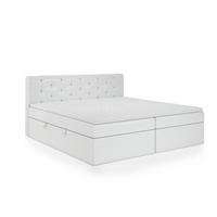 BOXBETT Doppelbett Pekin Weiss 200x200 cm - Weiß, Textil (200/200cm) - Fedve