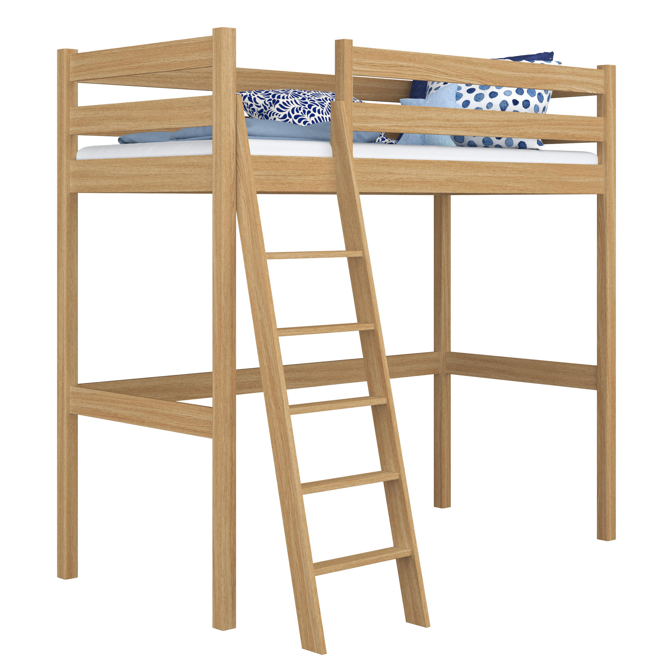 N-Wood Hochbett Eiche Artisan 90x190 cm