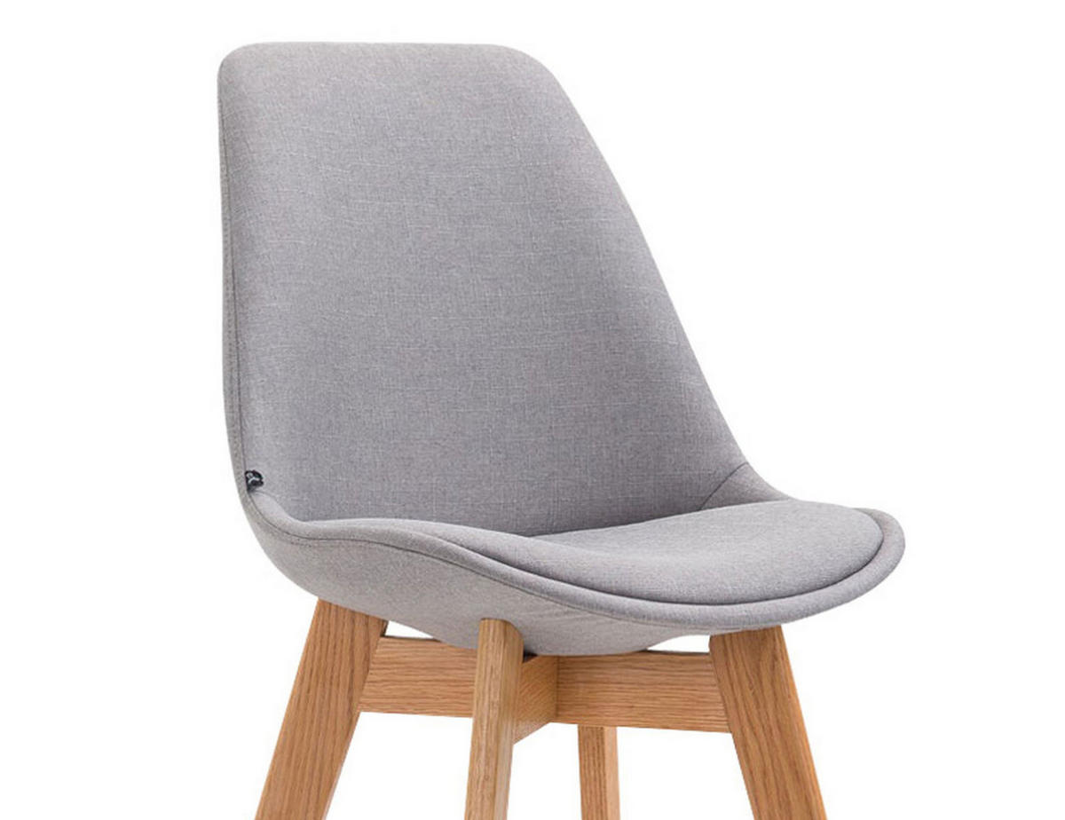 BARHOCKER 2er Set Meta Stoff natura grau - Grau, Holz/Textil (48/112/56cm) - TPFLiving