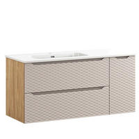 WASCHTISCHKOMBI 120cm 3 Teile - Ocean Beige O BM438 in Beige / Geölter Eiche - Beige, Holz (120/57/46cm)