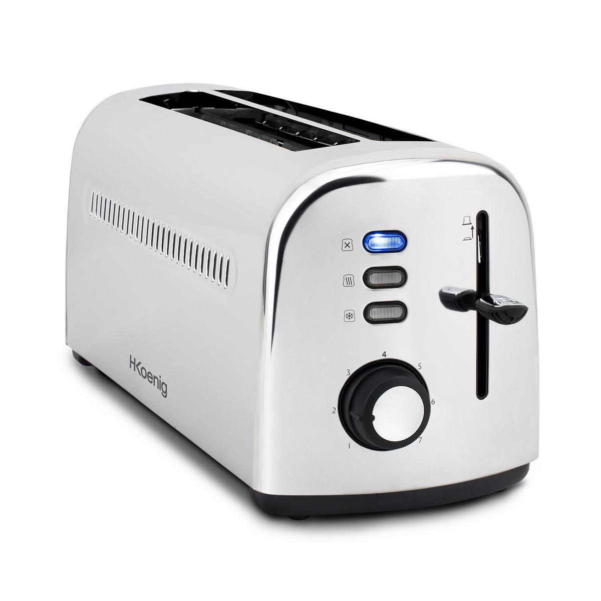 TOASTER TOAS32 Silber, Krusten- und Knuspertoaster - Grau, Metall (42/19/17cm) - HKoenig