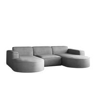 ECKSOFA Modena U-Form Elegant und Moderne Stoff Salvador Grau - Grau, Holz/Textil (299/165cm) - Kaiser Möbel