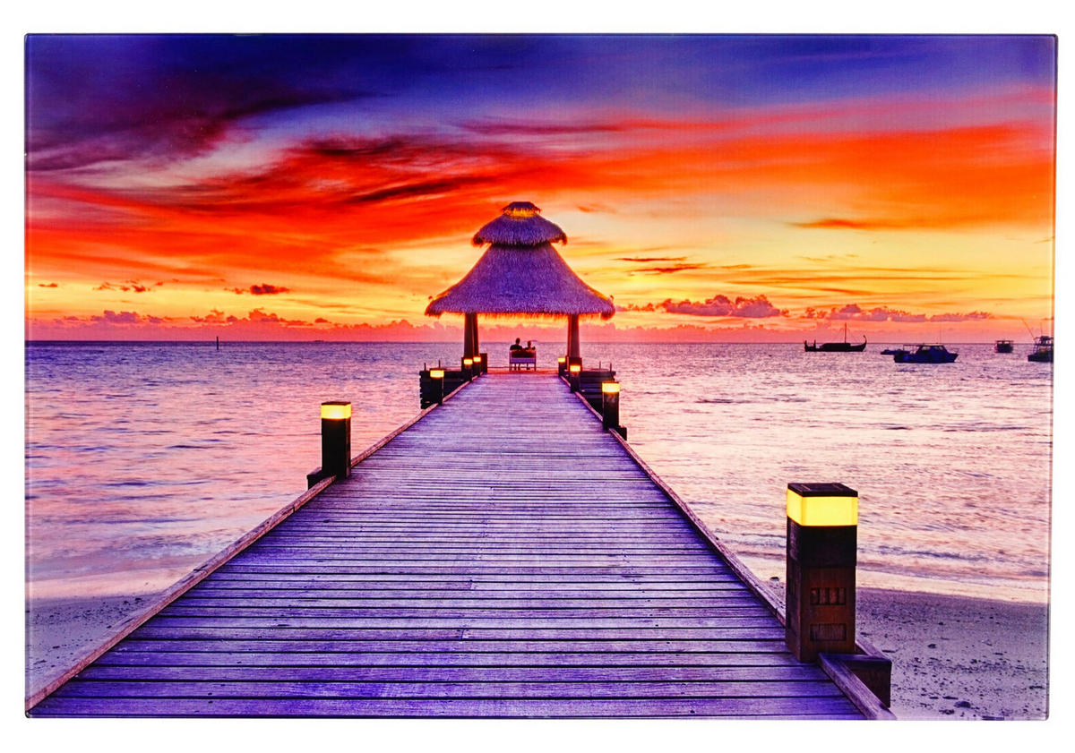 GLASBILD STEG Multicolor - Multicolor, Glas (60/40cm) - MCW