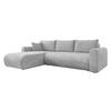 ECKSOFA Eliwo - Silberfarben/Schwarz, Holz/Textil (252/158cm) - MIRJAN24