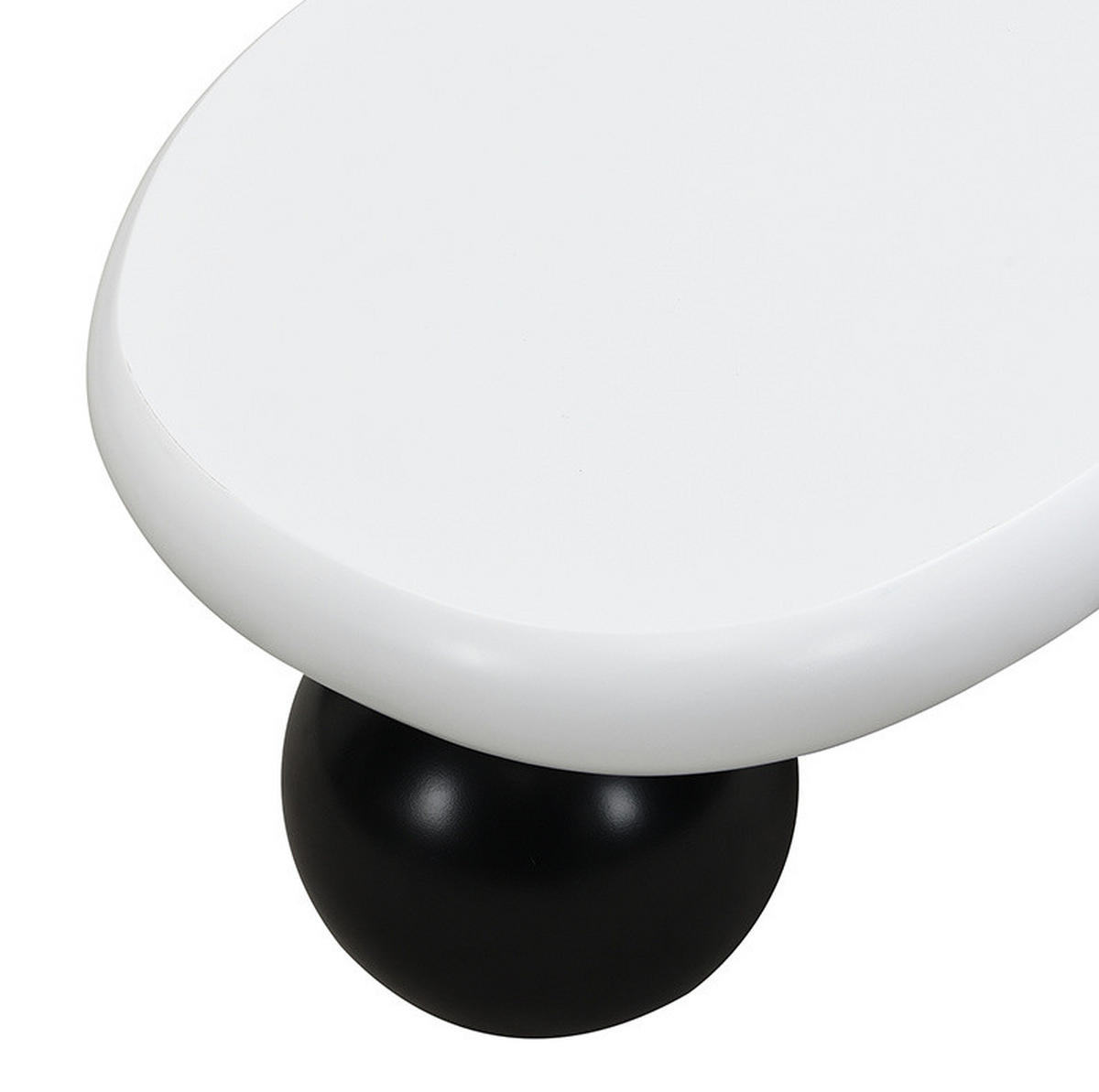 COUCHTISCH 95/62,5/32 cm in Schwarz/Weiß aus MDF mit LED-Beleuchtung - Schwarz, Holzwerkstoff (95/62.5/32cm) - OKMYHOME