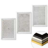 WANDBILDER 3er-Set - 40x60 cm Weißer Rahmen - Geometrische Kartonmuster - Weiß, Kunststoff (40/60cm) - ArtPrintCave