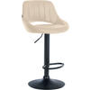 BARHOCKER Lederlook creme - Creme/Schwarz, Textil/Metall (47/85/48cm) - CLP