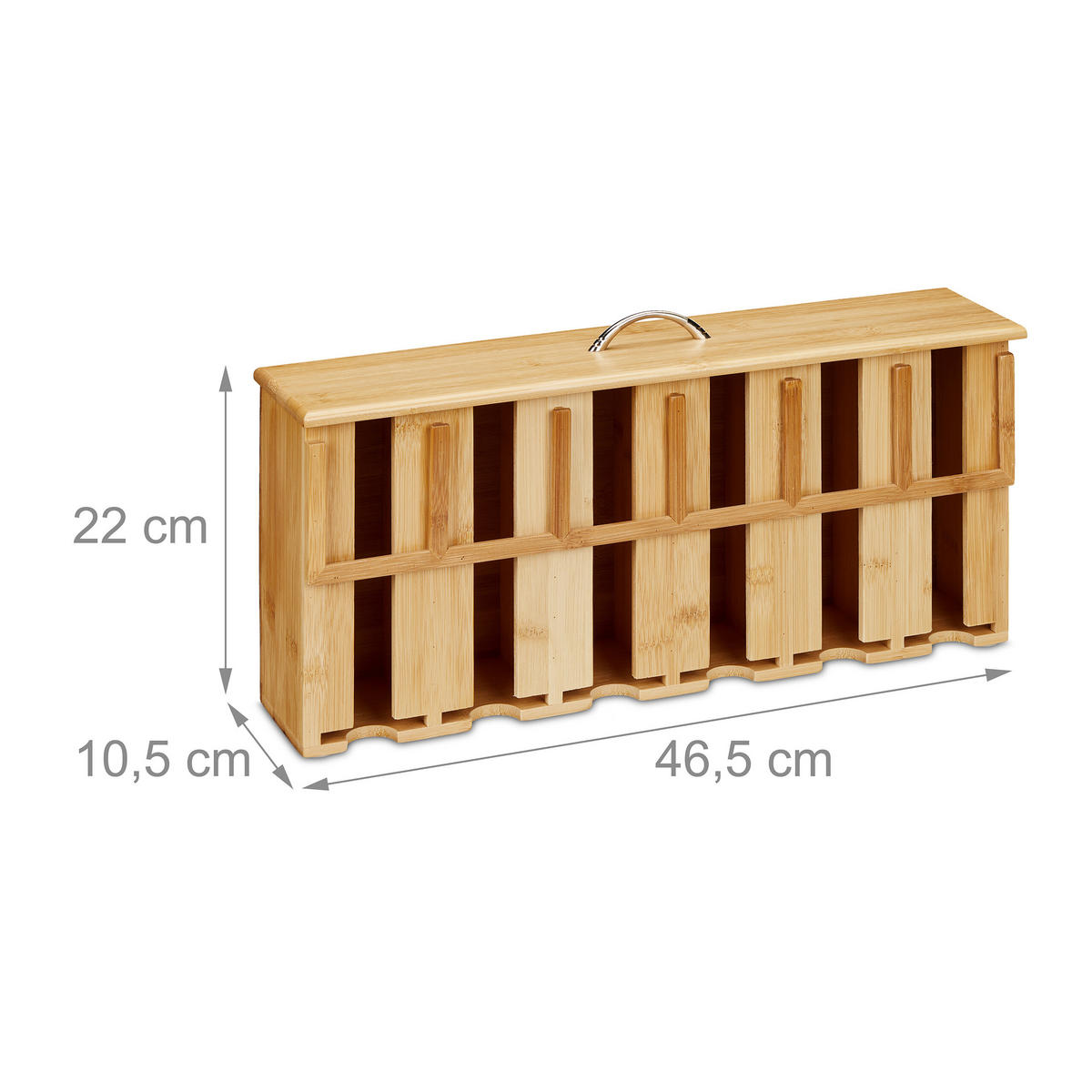 TEEBEUTELSPENDER - Hellbraun, Holz/Metall (46.5/22/10.5cm) - Relaxdays