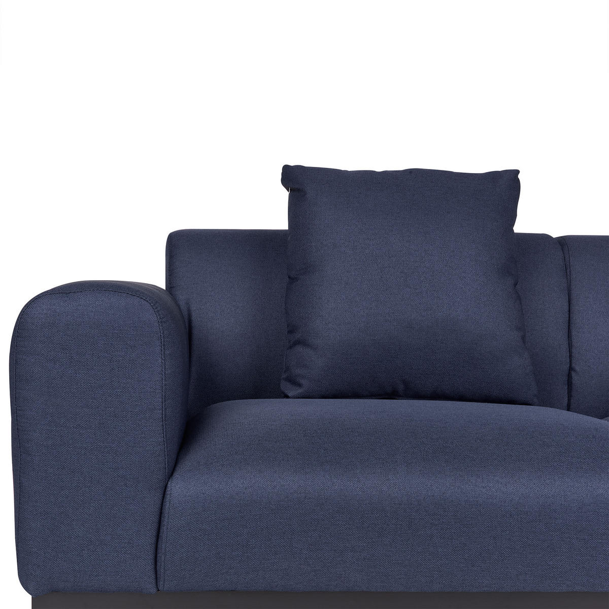 2-SITZER-SOFA Leinen dunkelblau Malmos - Blau/Schwarz, Textil (196/78/85cm) - Beliani