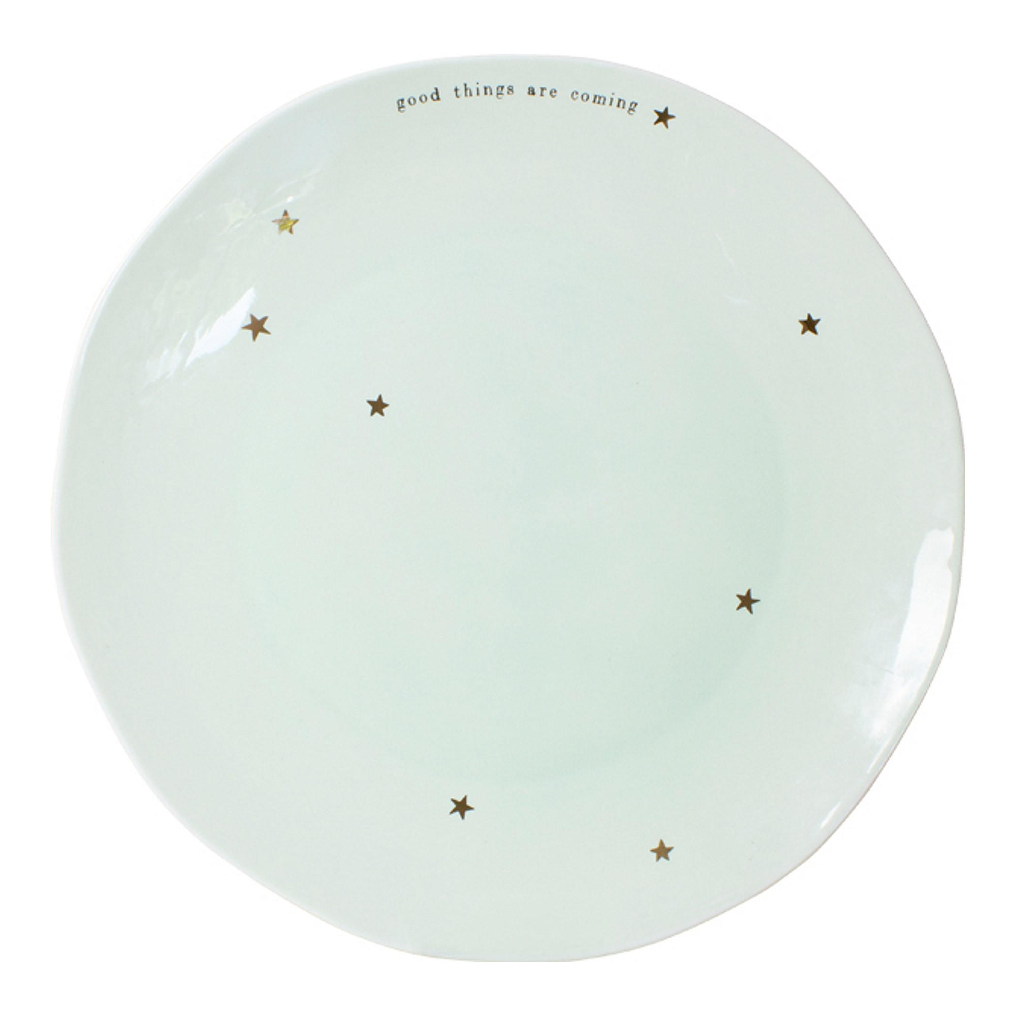 SPEISETELLER Gutes kommt in Grün - 26cm - Grün, Keramik (26.2/26.3/3cm) - Blond Amsterdam