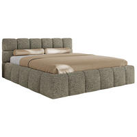 POLSTERBETT NIRA CLASSIC 200/200 - Grau Strukture - Pocket-Matratze - Grau, Textil (200/200cm) - MKS