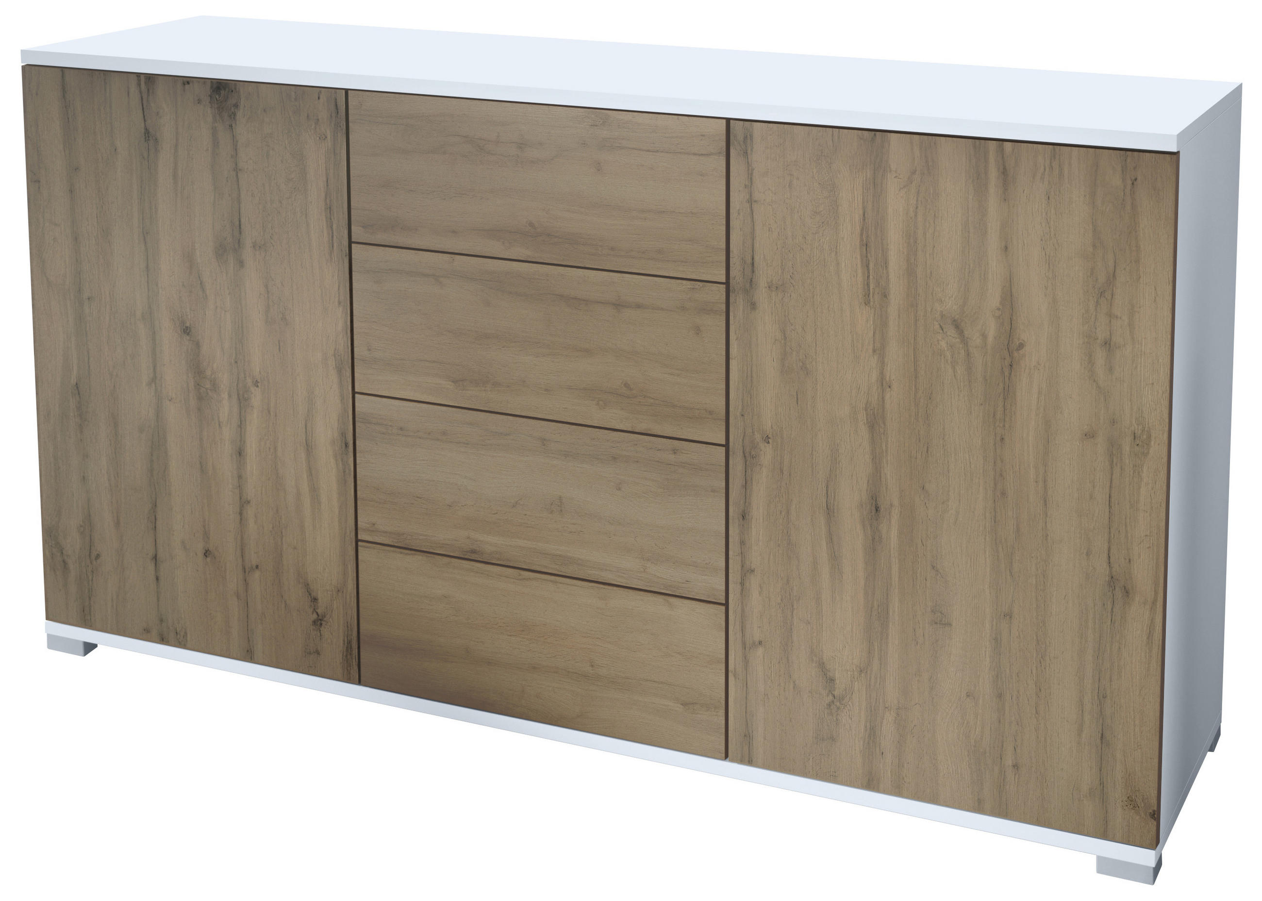 SIDEBOARD Santo Eiche Evoke - Eiche San Remo, Holzwerkstoff (138.5/75.5/35cm) - Vladon