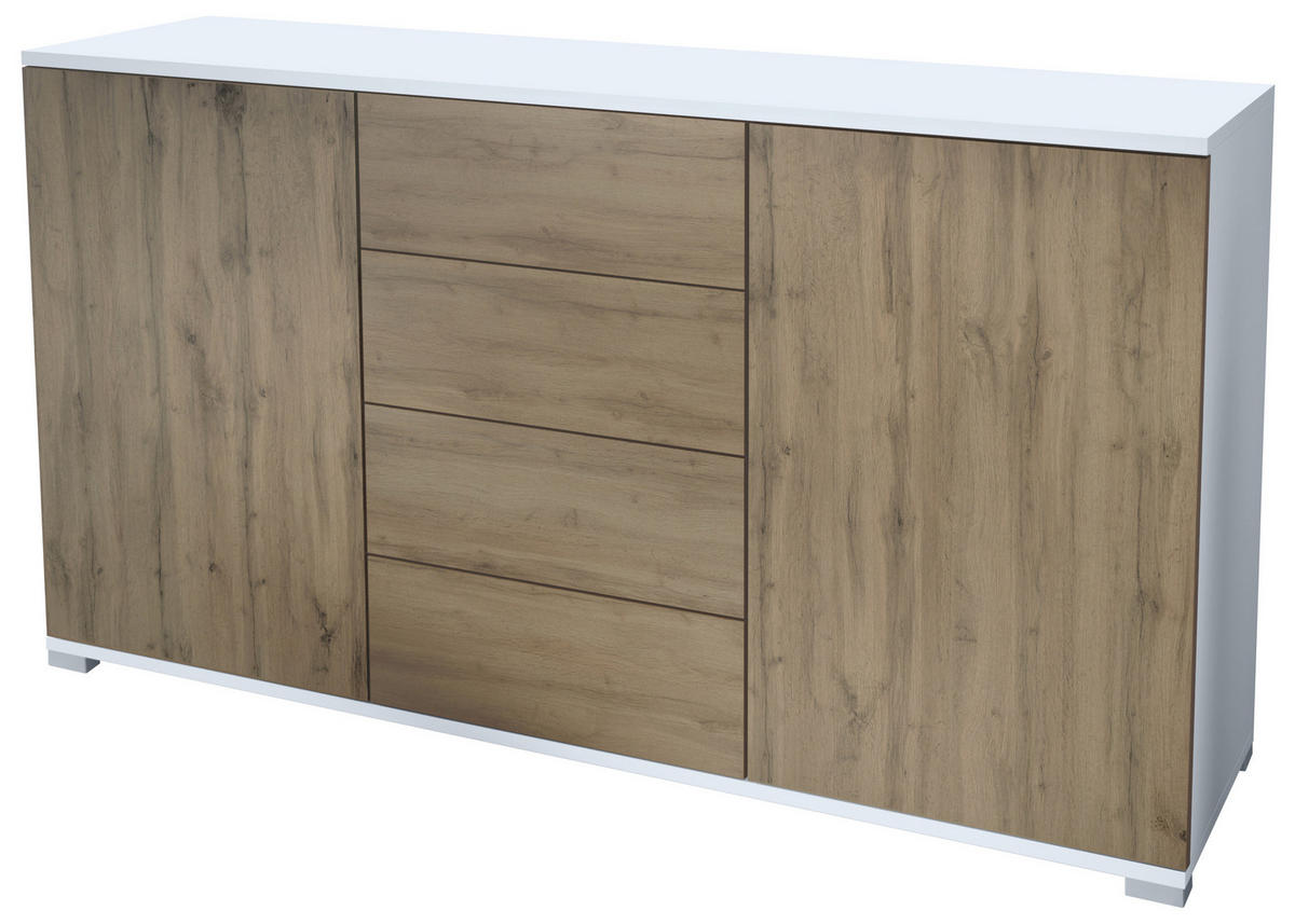 SIDEBOARD Santo Eiche Evoke - Eiche San Remo, Holzwerkstoff (138.5/75.5/35cm) - Vladon