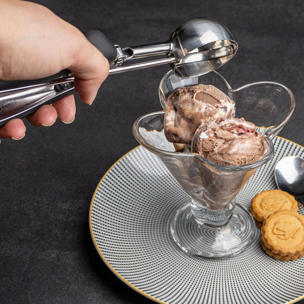 EISCREMELÖFFEL - Silberfarben, Metall - Intirilife