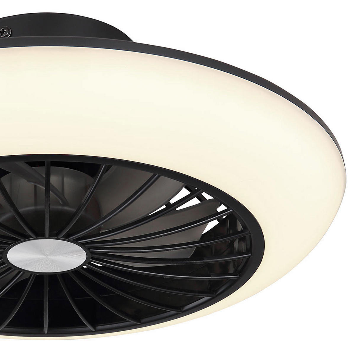 LED DECKENLEUCHTE LAFEE Schwarz Memory - Schwarz, Metall (30/30/10cm) - Globo Lighting