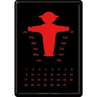 MINIBLECHSCHILD 10/14 cm Tischkalender Ampelmann rot - Multicolor, Metall (10/14/0.1cm) - Nostalgic-Art