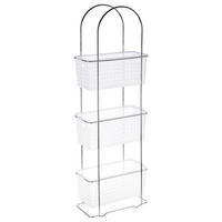 BADREGAL Regal für Utensilien - 3 Ebenen 14,5/28/84 cm - Weiß, Kunststoff (28/84/14.5cm) - 5five Simply Smart