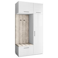 GARDEROBENSCHRANK REMA 120/240/60 cm Modern Weiß - Weiß, Holzwerkstoff (120/240/60cm) - MASSENO