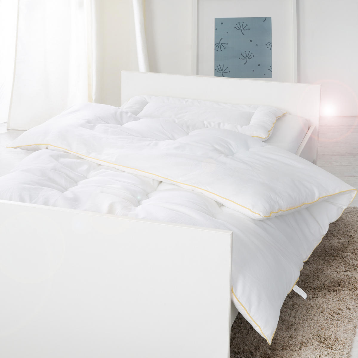 BETTINLETT 100 x 135 - Weiß, Textil (100/135cm) - Roba