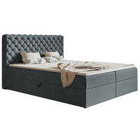 BETT Grafit FOX 8 120x200 cm - Schwarz/Graphitfarben, Textil (120/200cm) - Sepro Meble