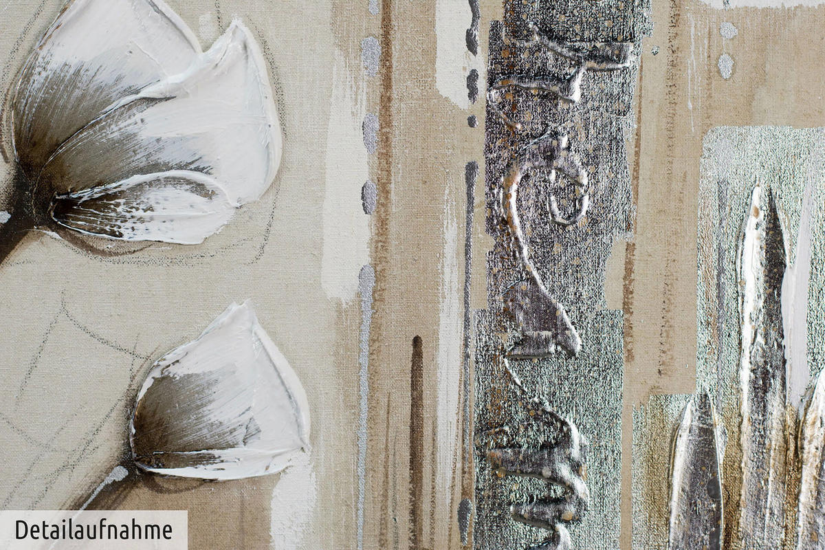 ÖLGEMÄLDE 150/50 cm - Beige, Holz/Textil (2/50cm) - KUNSTLOFT