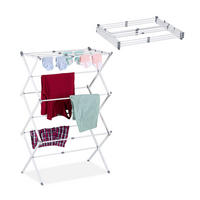 STOJAN na prádlo - biela, kov/plast (73/105/37cm) - Relaxdays