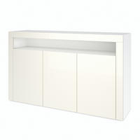 SIDEBOARD Valencia Creme Hochglanz / Creme Hochglanz - Creme, Holzwerkstoff (155/92/40cm) - Vladon