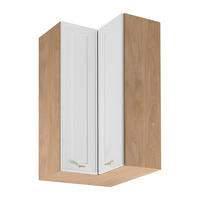 ECKHÄNGESCHRANK G60N2 – Sorento Sonoma Eiche Weiß – L-Form für den Innenwinkel – Weiß / Sonoma Eiche - Weiß/Sonoma Eiche, Holzwerkstoff (60/100/60cm) - ROYAL24_MARKT