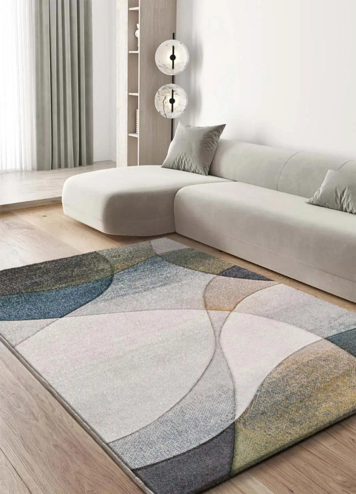 KURZFLORTEPPICH Grau / Blau Badet 160/230 cm - Blau/Grau, Naturmaterialien/Textil (160/230cm) - Atticgo