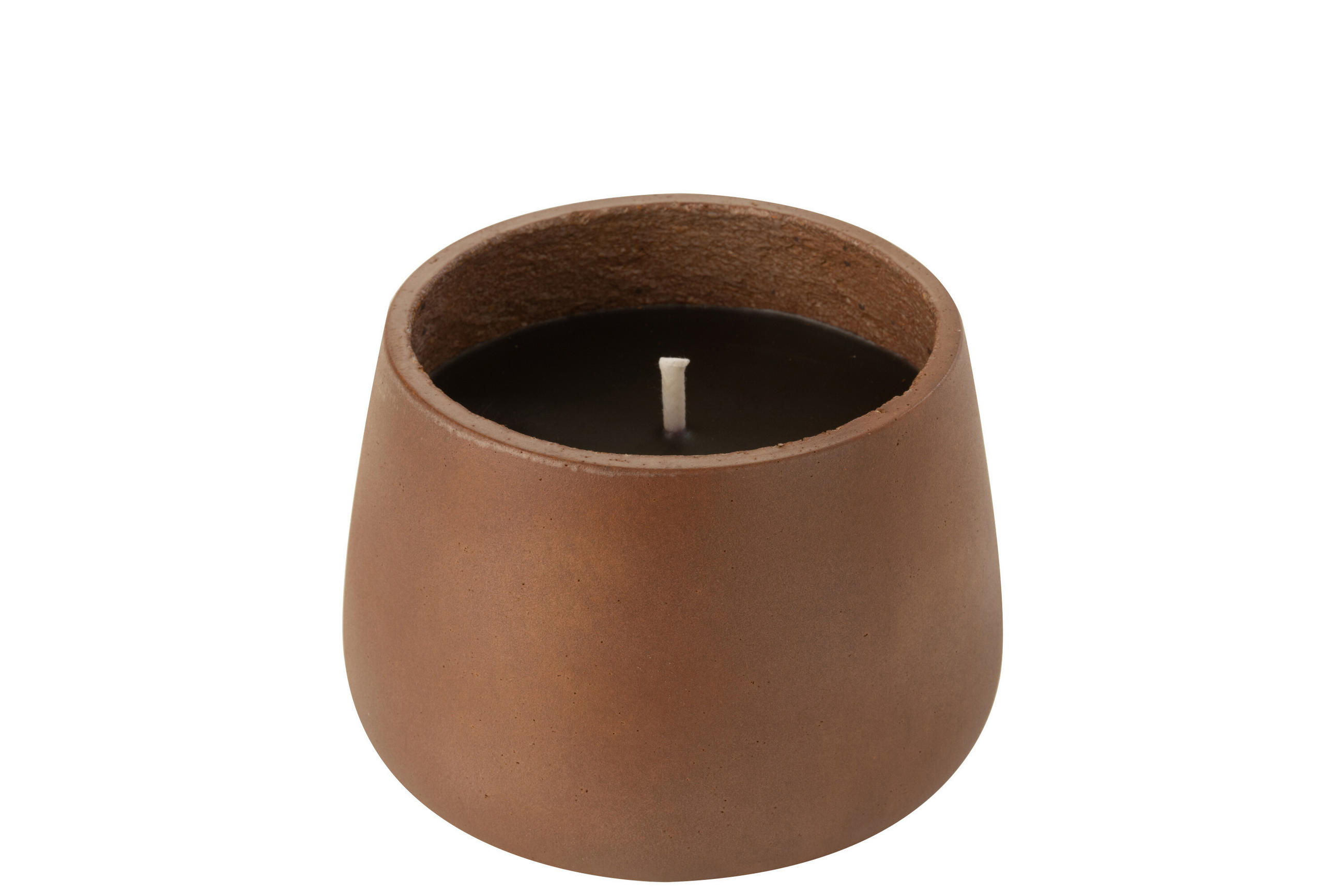 KERZEN CYRA - Zement - Brau - M - 31 Std. - Braun, Stein (18/13.5cm) - J-Line