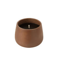 KERZEN CYRA - Zement - Brau - M - 31 Std. - Braun, Stein (18/13.5cm) - J-Line