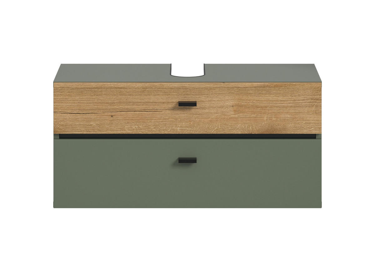 WASCHBECKENUNTERSCHRANK Aqua Sage Green 75/35/35 cm - Grün, Holzwerkstoff (75/35/35cm) - Xonox