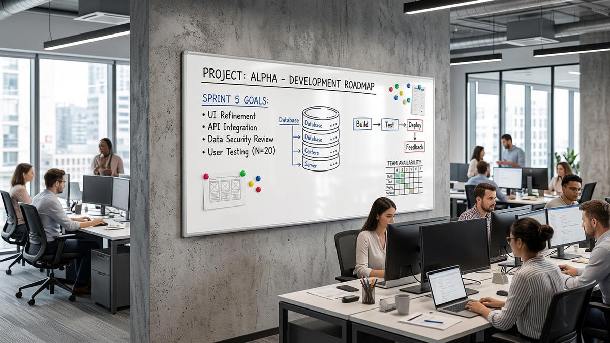 MAGNETISCHES Whiteboard - PREMIUM EXPO Alurahmen 220x100cm - Weiß, Metall (220/100/1.6cm) - ALLboards