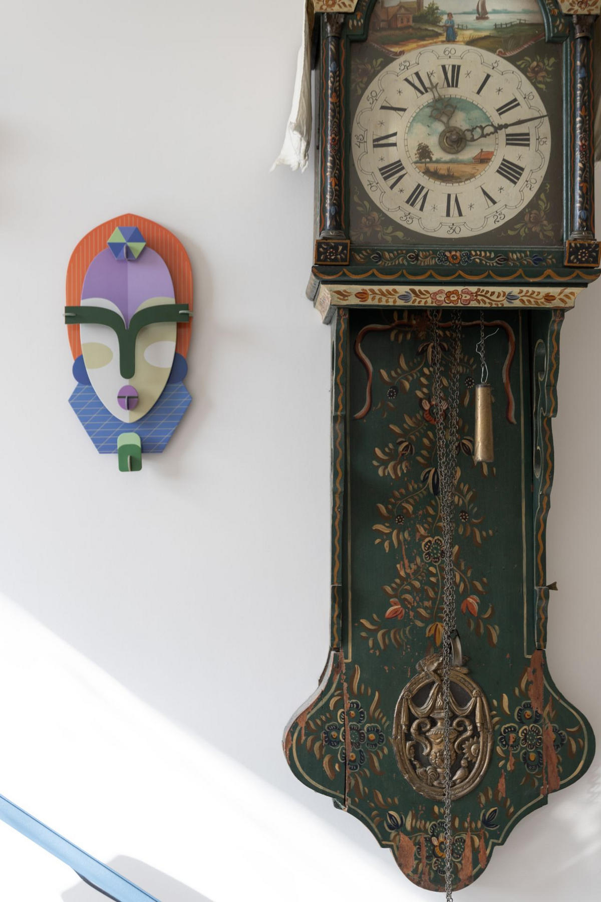 WANDDEKO Moderne Stammesmaske 5.1/36 cm - Multicolor, Wellpappe (5.1/36/17cm) - KUNSTLOFT