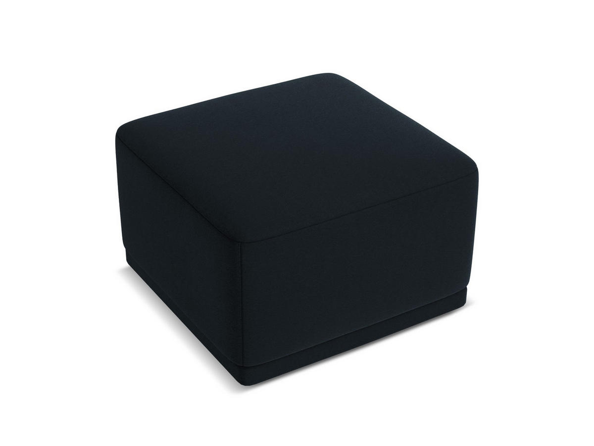 POUF Samt Stoff Blau - Blau/Schwarz, Kunststoff/Textil (65/40/65cm) - Makamii