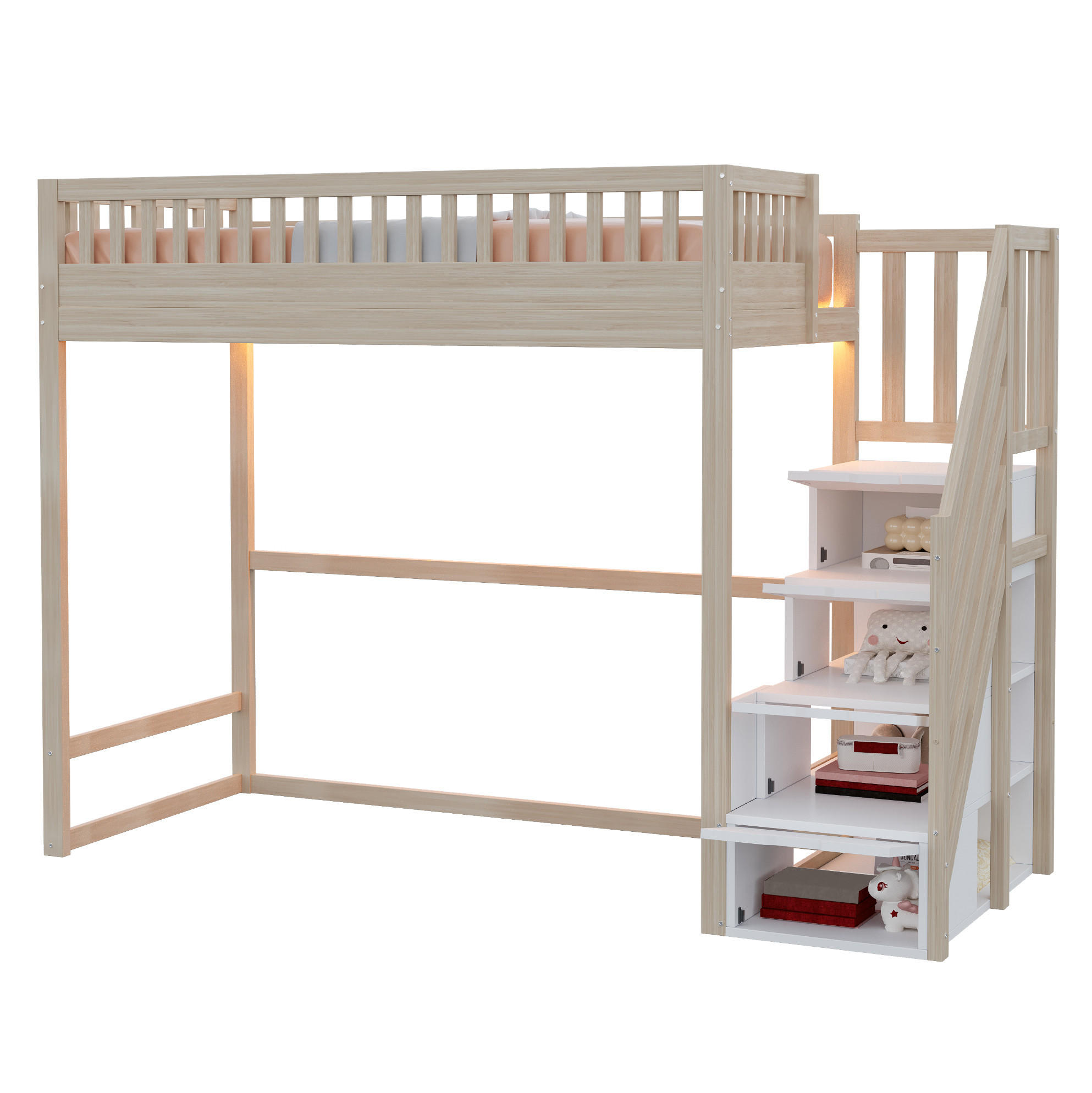Modfu Hochbett Natur 90x200 cm
